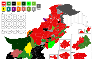 PTI-Backed Independents Win 103 Seats in Pakistan Vote Election staff count ballots under tight security at a Karachi polling station on 8 Feb 2024.