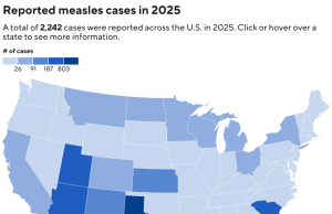 2025 Southwest United States measles outbreak 2025 Texas Measles Outbreak Map