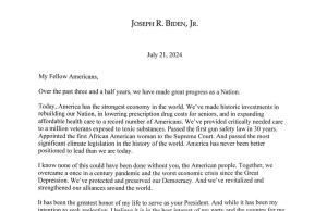 Withdrawal of Joe Biden from the 2024 United States Joe Biden Withdrawal Announcement July